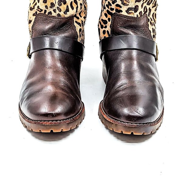 Sperry Women Stark Cheetah Buckle Brown Leather Ankle Boots Size 6.5 - Picture 12 of 12
